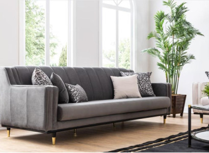 Classic Gray Sofa 3 Seat Sofas Seat Design Couch Three Seater Luxury Furniture Style